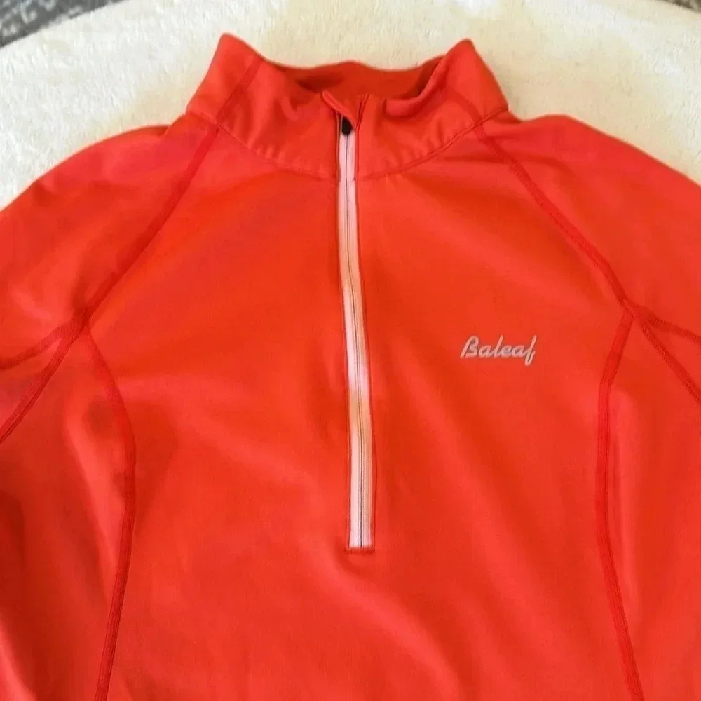 BAYLEAF Sport Women’s Yoga Thermal Quarter zip in coral color size M - Picture 3 of 9